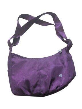 Lululemon Purple Nylon Crossbody Bag Adjustable Strap Athleisure Purse